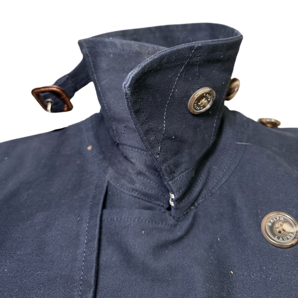 Ralph Lauren Navy Trench Coat 4 - Picture 2 of 6